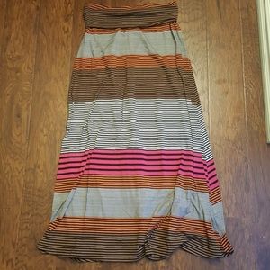 Striped maxi skirt